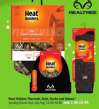 Meijer Heat holders thermals, hats, socks and gloves offer