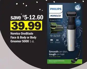 Meijer Norelco oneblade face & body or body groomer 5000 offer