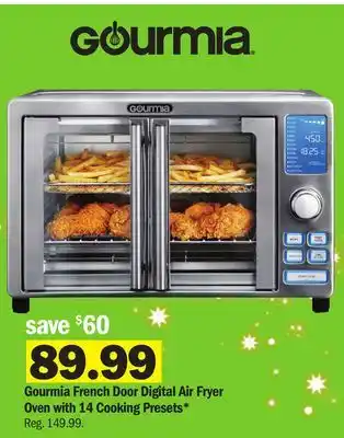 Meijer Gourmia french door digital air fryer oven with 14 cooking presets offer