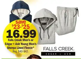 Meijer Falls creek men's or edgar + ash young men's sherpa lined fleece offer