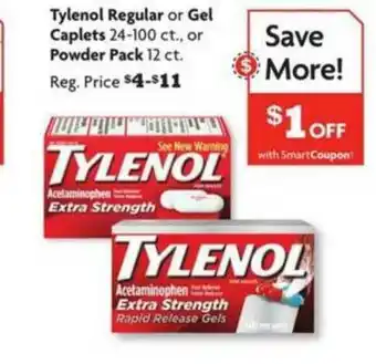 Family Dollar Tylenol Regular Or Gel Caplets Or Powder Pack offer