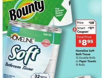 Family Dollar Homeline Soft Bath Tissue offer