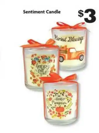 Family Dollar Sentiment Candle offer
