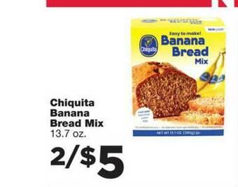 Family Fare Chiquita Banana Bread Mix offer
