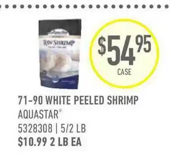 US Foods Chef's Store 71-90 White Peeled Shrimp Aquastar® offer