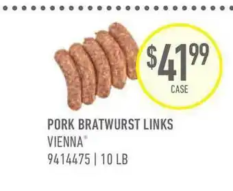 US Foods Chef's Store Pork Bratwurst Links Vienna® offer
