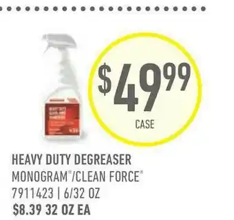 US Foods Chef's Store Heavy Duty Degreaser Monogram®-Clean Force® offer