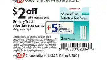 Walgreens Urinary Tract Infection Test Strips Walgreens offer