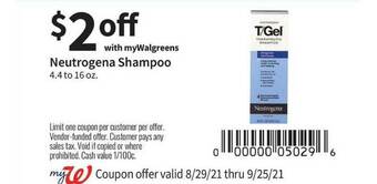 Walgreens Neutrogena Shampoo offer