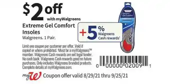 Walgreens Extreme Gel Comfort Insoles Walgreens offer