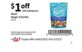 Walgreens Nice!® Magic Trail Mix offer