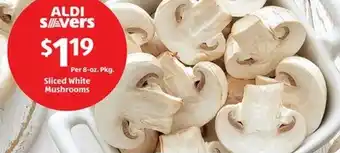 Aldi Sliced White Mushrooms offer