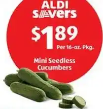 Aldi Mini Seedless Cucumbers offer