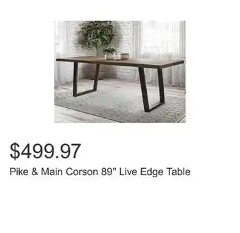 Costco Pike & main corson 89 live edge table offer