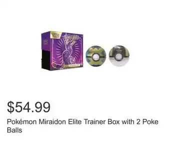 Costco Pokémon miraidon elite trainer box with 2 poke balls offer
