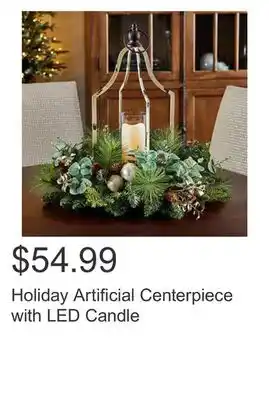 Costco Holiday artificial centerpiece with led candle offer