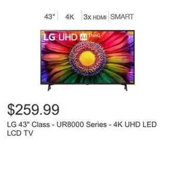 Costco Lg 43 class - ur8000 series - 4k uhd led lcd tv offer