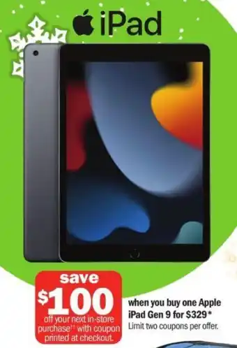 Meijer Apple iPad Gen 9 offer