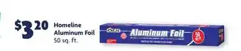 Family Dollar Homeline aluminum foil offer
