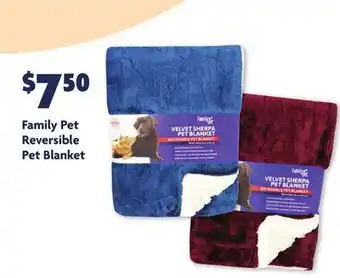 Family Dollar Family pet reversible pet blanket offer