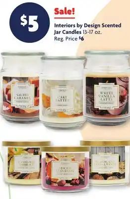 Family Dollar Interiors by design scented jar candles offer