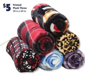 Family Dollar Printed plush throw offer
