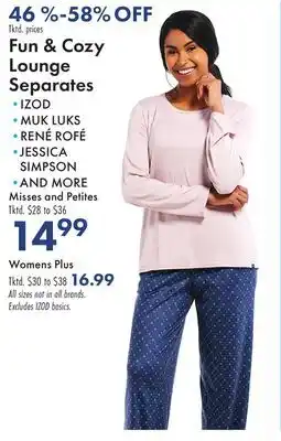 Boscov's Fun & cozy lounge separates offer