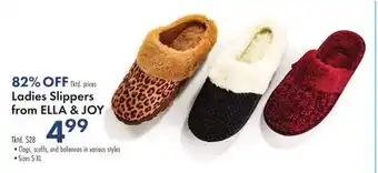 Boscov's Ladies slippers offer