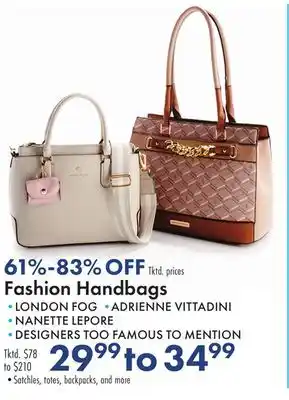 Boscov's Fashion handbags offer