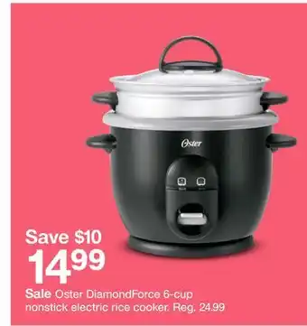 Target Oster diamondforce 6-cup nonstick electric rice cooker offer