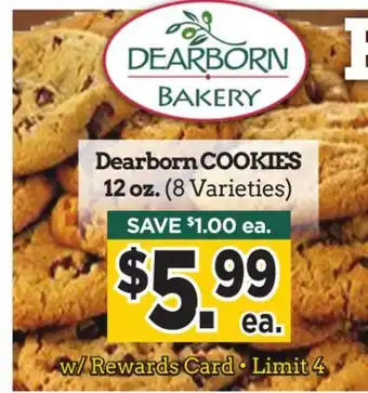 Dearborn Market Dearborn cookies offer