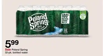 Target Poland spring 32-pk. bottled water offer