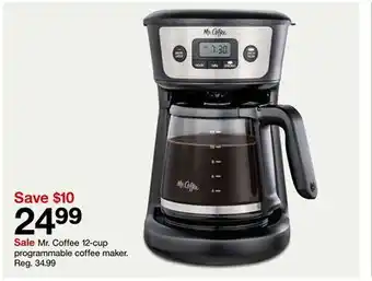 Target Mr. coffee 12-cup programmable coffee maker offer