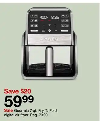 Target Gourmia 7-qt. fry'n fold digital air fryer offer