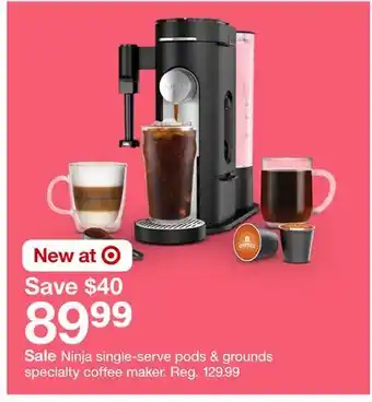 Target Ninja single-serve pods & grounds specialty coffee maker offer