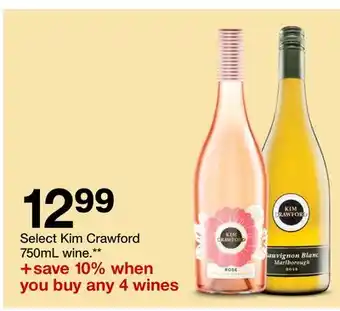 Target Select kim crawford 750ml wine offer