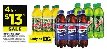 Dollar General Pepsi or mtn dew offer