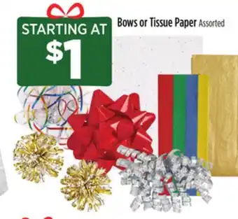 Dollar General Bows or tissue paper offer