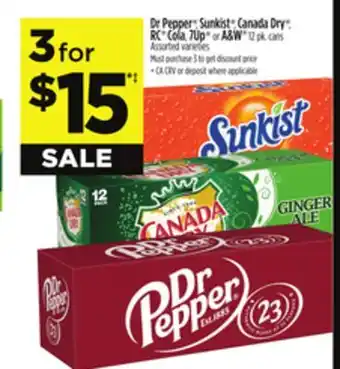 Dollar General Dr pepper , sunkist , canada dry , rc cola, 7up or a & w offer