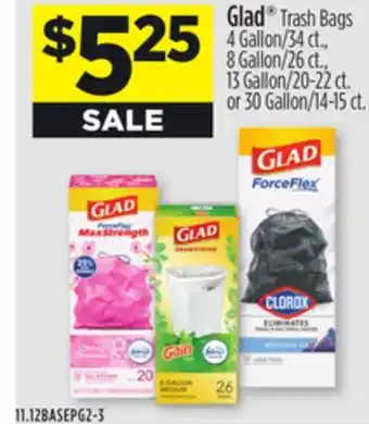 Dollar General Glad trash bags offer