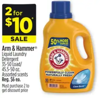 Dollar General Arm & hammer liquid laundry detergent offer