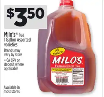 Dollar General Milo's tea offer
