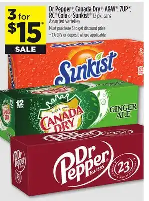 Dollar General Dr pepper , canada dry , a & w , 7up , rc cola or sunkist offer