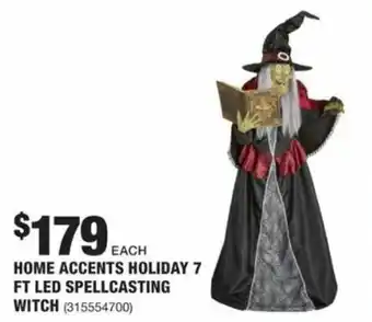 The Home Depot Home Accents Holiday 7 Ft. LED Spellcasting Witch offer