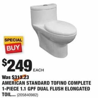 The Home Depot American Standard Tofino Complete 1-Piece 1.1 GPF Dual Flush Elongated offer