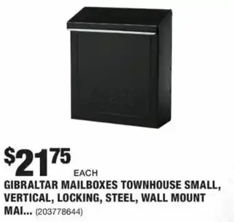 The Home Depot Gibraltar Mailboxes Townhouse Small, Vertical, Locking, Steel, Wall Mount offer