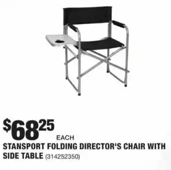 The Home Depot Stansport Folding Director's Chair With Side Table offer