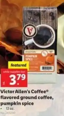 Lidl Victor Allen's Coffee Flavored Ground Coffee Pumpkin Spice 12 oz offer