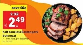 Lidl Half Boneless Boston Pork Butt Roast offer