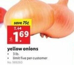 Lidl Yellow Onions offer